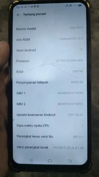 Cara Repair IMEI Vivo V15 1819 PD1831F Null Tidak Diketahui Tidak ada Jaringan No Service No Network