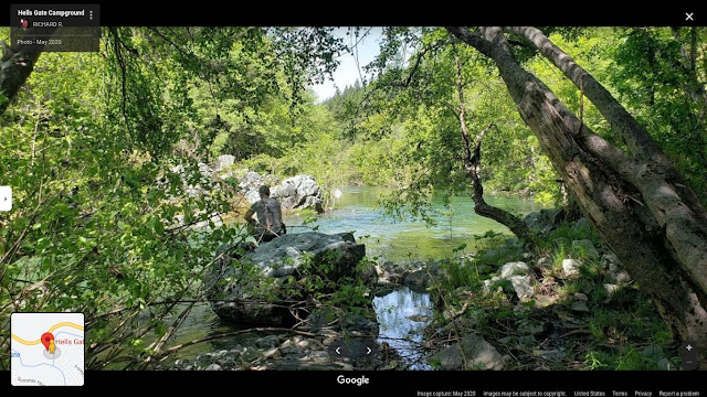 Hells Gate Campground on the Mad River highway 36 Humboldt County CA USA