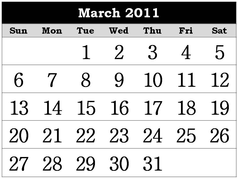 calendars march 2011. Free Printable Calendar 2011