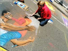 Refugiados Chalk on the Walk en la MayFair 2016