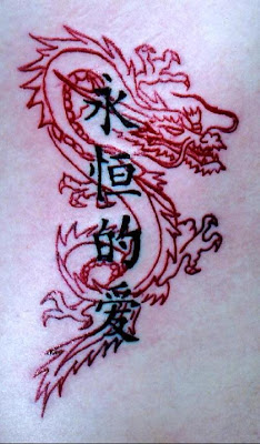 Best Kanji Dragon Tattoo Design 