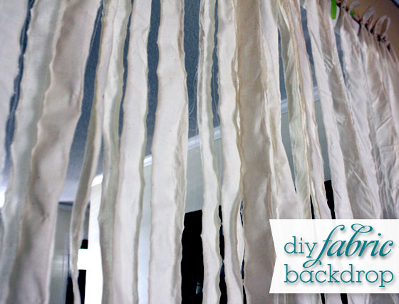 From Sarah Fabric backdrops are a lovely way to add subtle texture and 