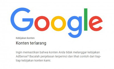 Hindari Konten Terlarang Agar Diterima Google Adsense