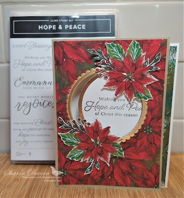 Rhapsody in Craft, #rhapsodyincraft,#heartofchristmas,#heartofchristmas2022,Hope & Peace Stamp set, Hope & Peace, Boughs of Holly DSP, Fancy Fold, Fancy Fold Cards, Christmas Card, Fancy Fold Christmas Cards, Brushed Metallic Card, Wink of Stella, Layering Circle Dies,#loveitchopit, Stampin'' Up, Art with heart