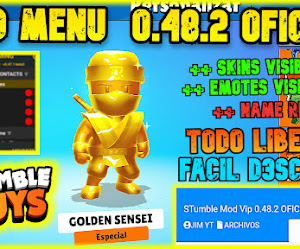 ✅NUEVO MOD de STUMBLE GUYS 0.48.2 VIP OFICIAL ACTUALIZADO, BLOCK DASH INFINITO, VOLAR Y SALTAR ALTO  NUEVO EMOTES VISIBLES y SKINS