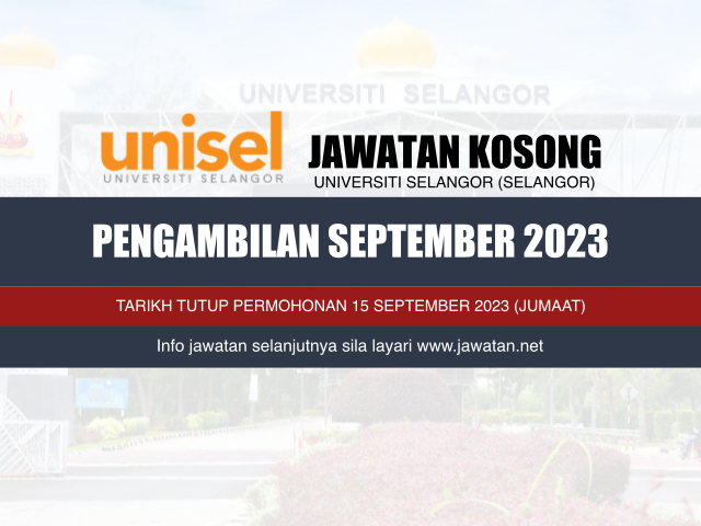Jawatan Kosong UNISEL September 2023