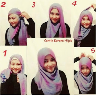 hijab untuk wajah bulat mudah