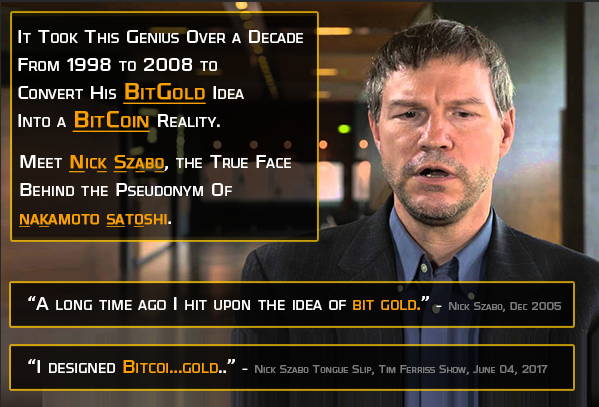 Nick Szabo Created Bitcoin in 2005 by rebranding Bitgold to Bitcoin