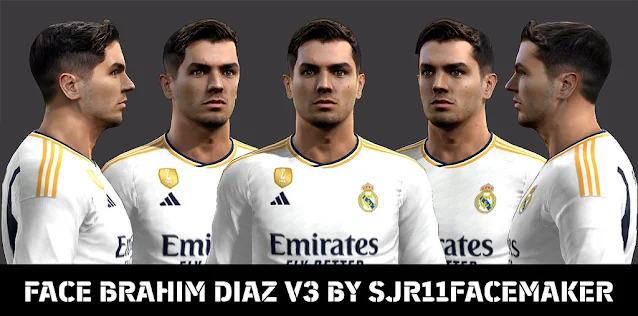 Face Brahim Diaz Version 3 For eFootball PES 2021