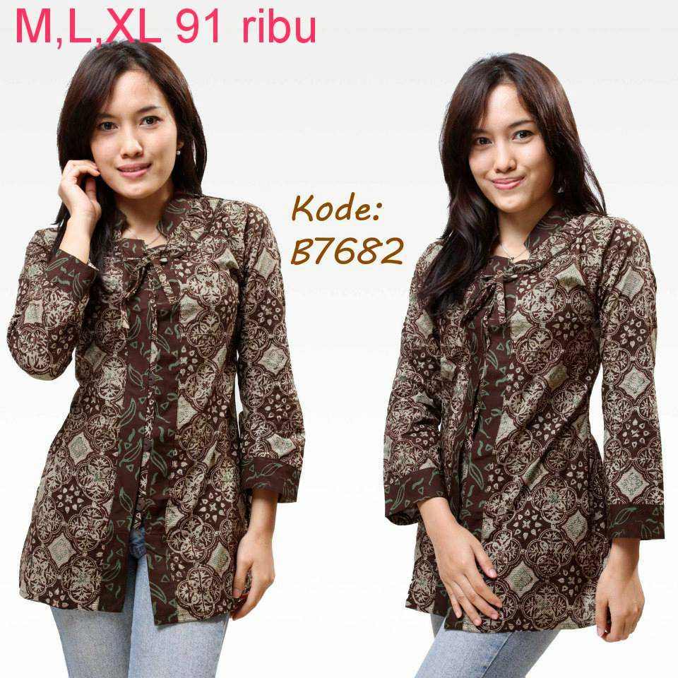 Contoh Model  Baju  Batik Wanita Model  Baju  Batik
