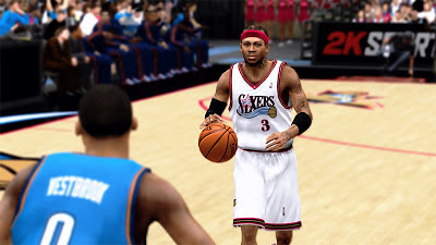 NBA 2K13 Allen Iverson 76ers Cyberface Patch