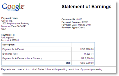 Adsense Earnings