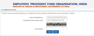EPFindia Establishment Search