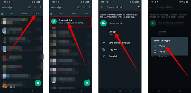 How to create and share a WhatsApp link for video or audio calls