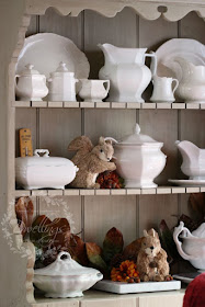 Fall cupboard in the keeping room ... Fall Home Tour 2015 ~ DWELLINGS - The Heart of Your Home