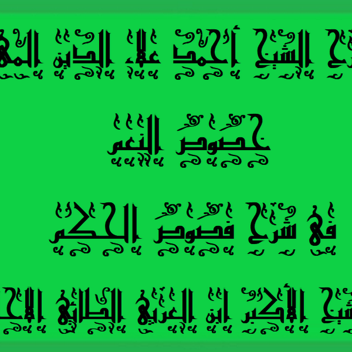 25 - فص حكمة علوية في كلمة موسوية .كتاب خصوص النعم فى شرح فصوص الحكم علاء الدين أحمد المهائمي