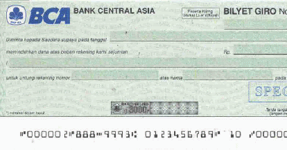 Gambar Surat Pulang Cek Gambar Contoh Bank di Rebanas 