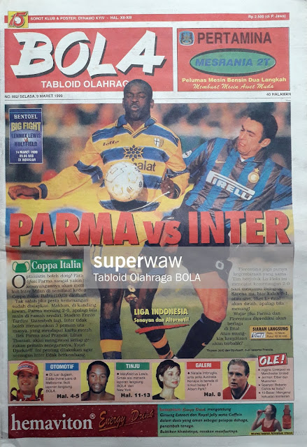 TABLOID BOLA: COPPA ITALIA PARMA VS INTER