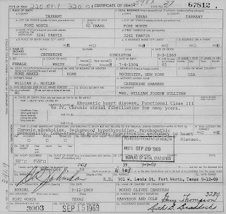 Catherine Moylan Death Certificate