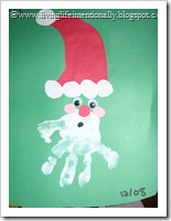Minnie's Handprint Santa