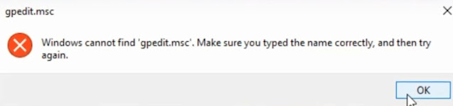 إصلاح gpedit.msc غير موجود