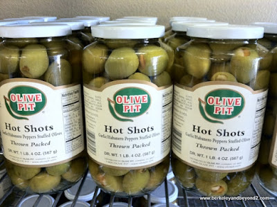 jars of specialty Hot Shots olives at Olive Pit in Corning, California