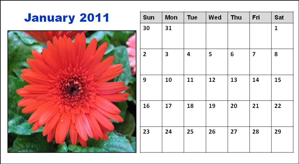 2011 daily calendar template. according to calendar excel