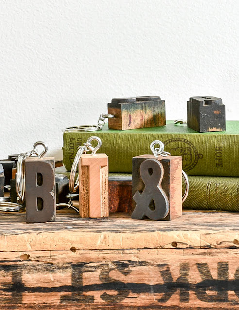 DIY letterpress keychain, diy gifts