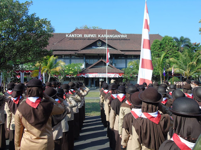 Pasukan Upacara Peringatan ke 58 Kwartir Cabang Kabupaten Karanganyar