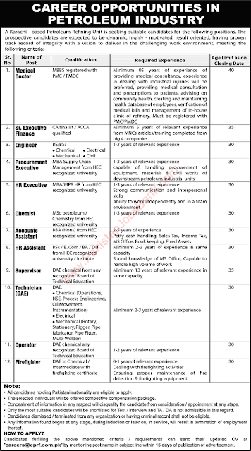 ENAR Petroleum Refining Facility Jobs Supervisor & Others