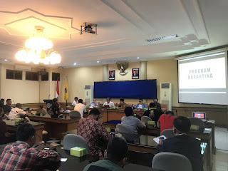 Rapat Program Karantina Yang Dilaksanakan oleh Pemkot Tarakan di Ruang Imbaya - Tarakan Info