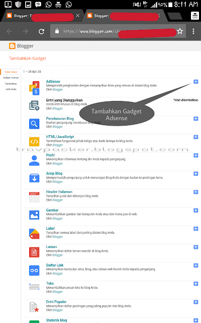 Langkah Cara Memasang Iklan Google Adsense di Travel Blogger