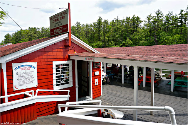 Muelle de Chauncey Creek Lobster Pier en Kittery Point, Maine