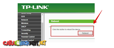 Cara Merestart Router TPlink