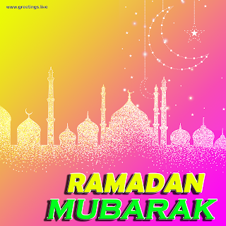 Ramadan mubarak sparkling moon mosque Images