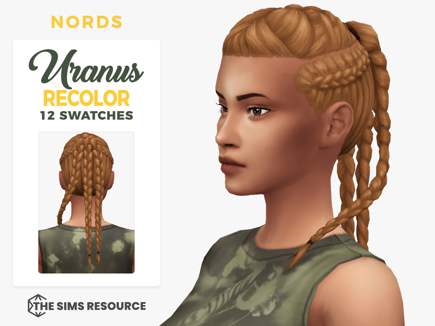 Uranus Sims 4 CC Hair