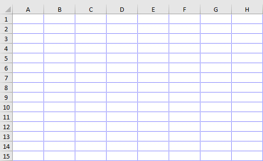 تغيير لون خطوط الشبكة في برنامج Excel