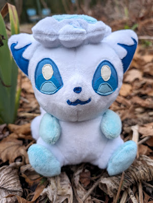 Alolan Vulpix Pokemon plush, handmade by artist Dorothy Tully