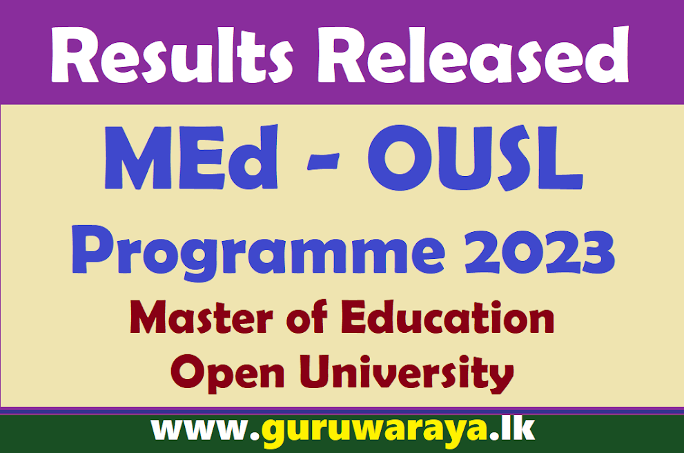 Selection Test Results : MEd 2023 (Open University)