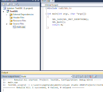 Configuring SDL with Visual Studio 2010