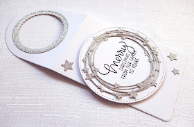 Handcrafted sparkly stars wine bottle tag