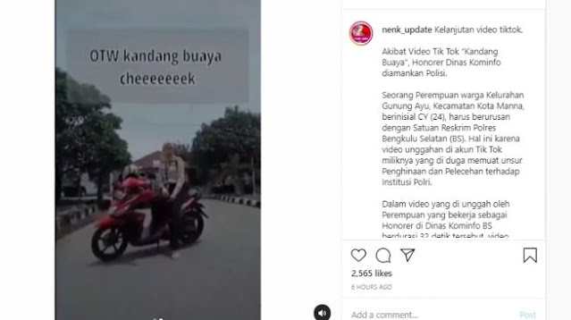 Bikin Konten "OTW Kandang Buaya" di Kantor Polisi, Dua Perempuan Diciduk