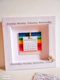 SRM Stickers Blog - Framed Mini Calendar by Roberta - #calendar #mini #stickers #twine #2015