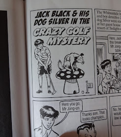 Jack Black & his Dog Silver in the Crazy Golf Mystery in Viz issue 266, July 2017