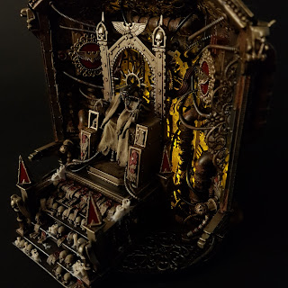 Emperor Golden Throne Warhammer 40k Blanchitsu Grimdark conversion diorama atmospheric