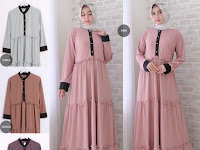 Model Baju Gamis Bahan Katun Jepang Terbaru