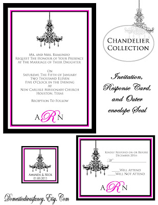 Domestic Divas Fancy Wedding Invitations