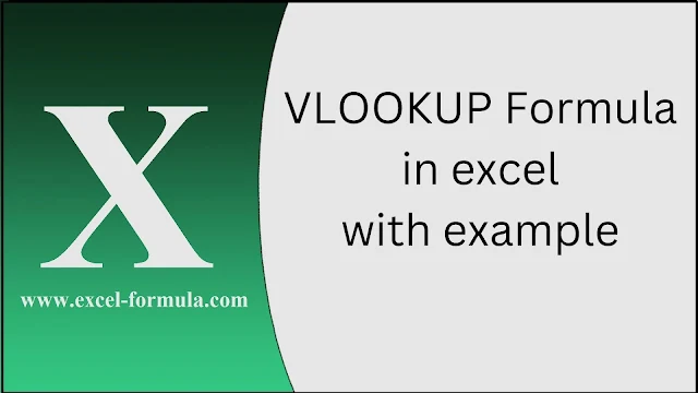 vlookup formula in excel with example