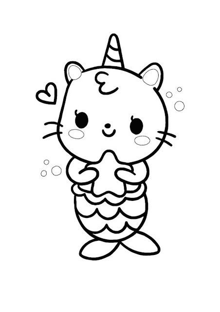 Free printable kitten coloring pages for girls