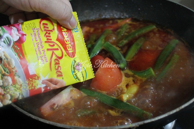 Masak Asam Pedas Ikan Merah Yang Terlajak Sedap - Azie Kitchen